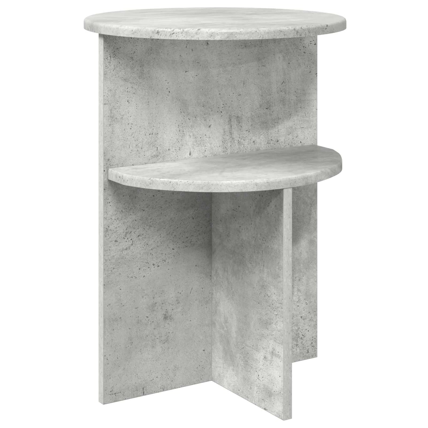 Sidebord med opbevaring Betongrå Ø 39,5 x 55 cm Konstrueret træ