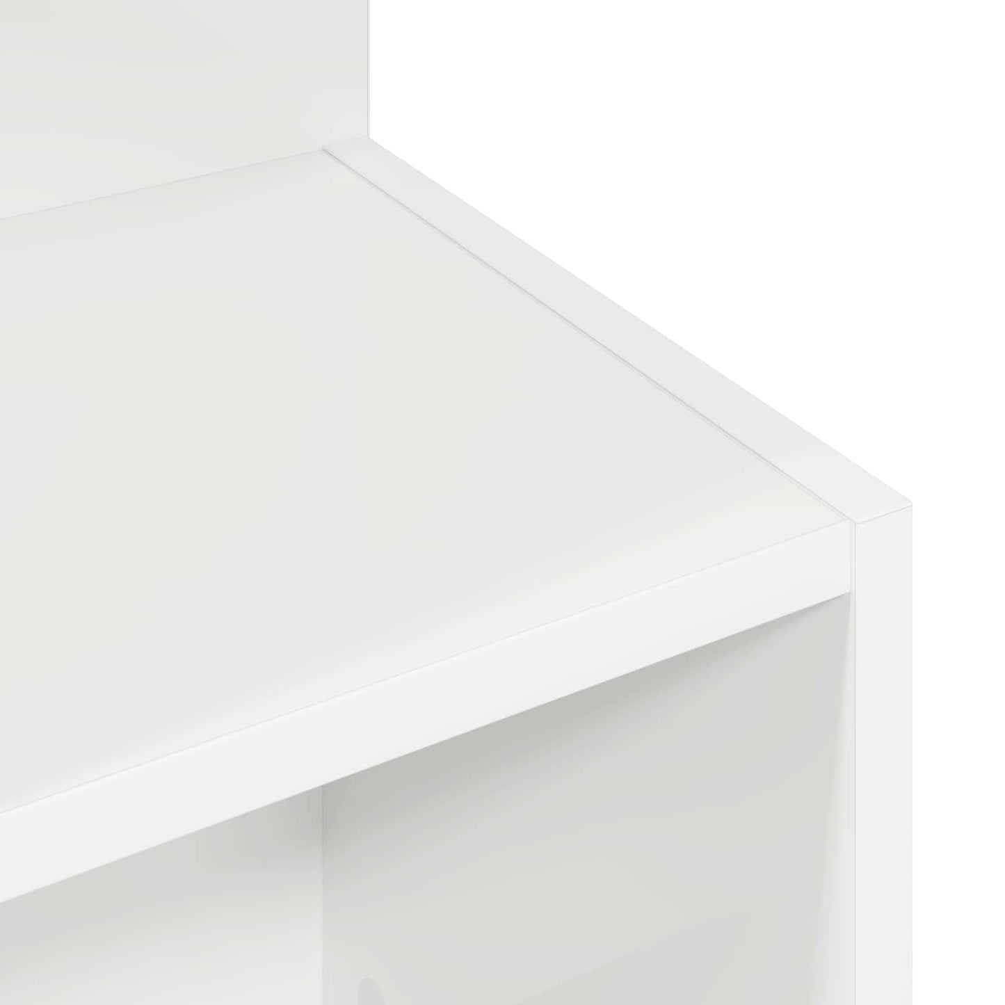 Sidebord Hvid Ø 39,5 x 55 cm Konstrueret træ