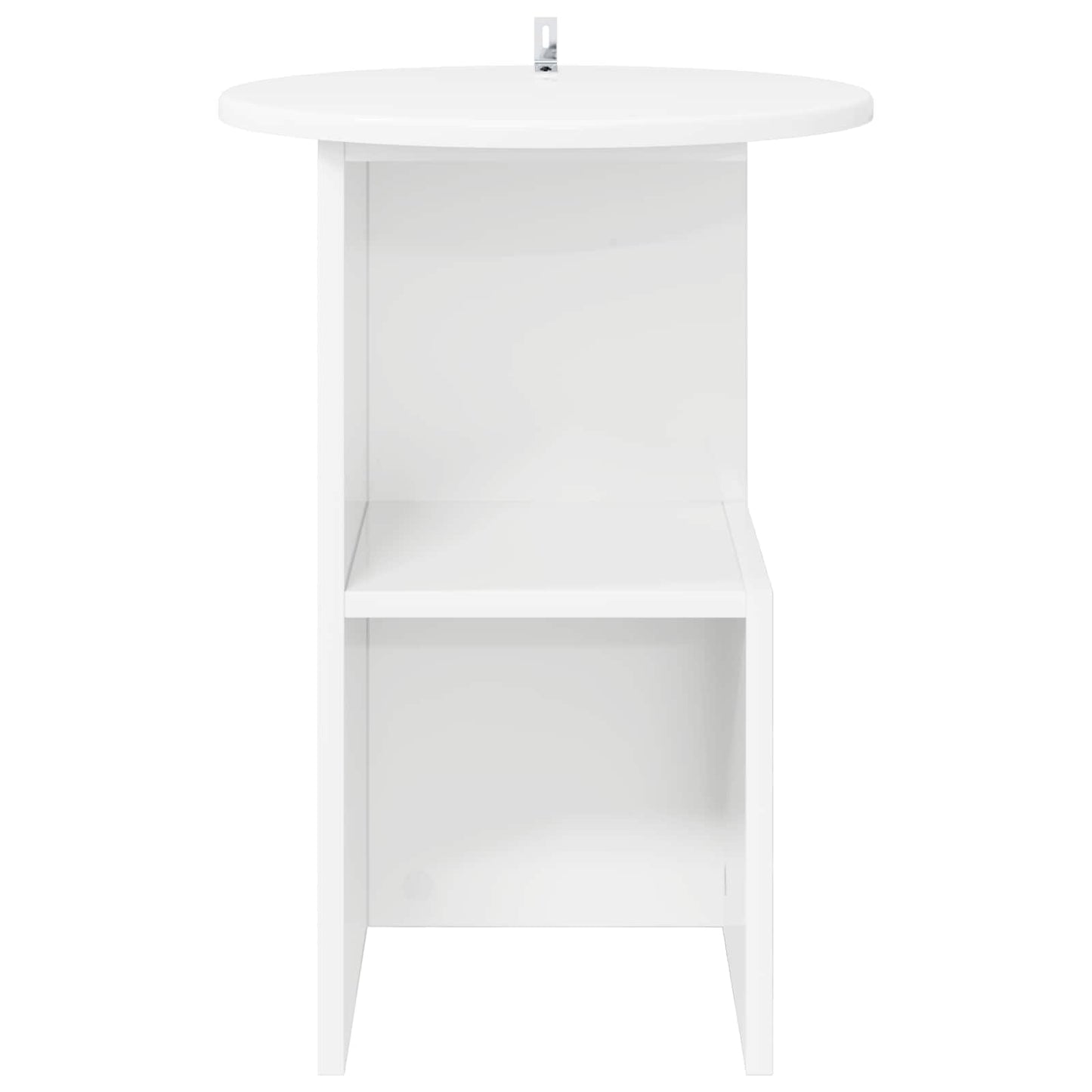 Sidebord Hvid Ø 39,5 x 55 cm Konstrueret træ