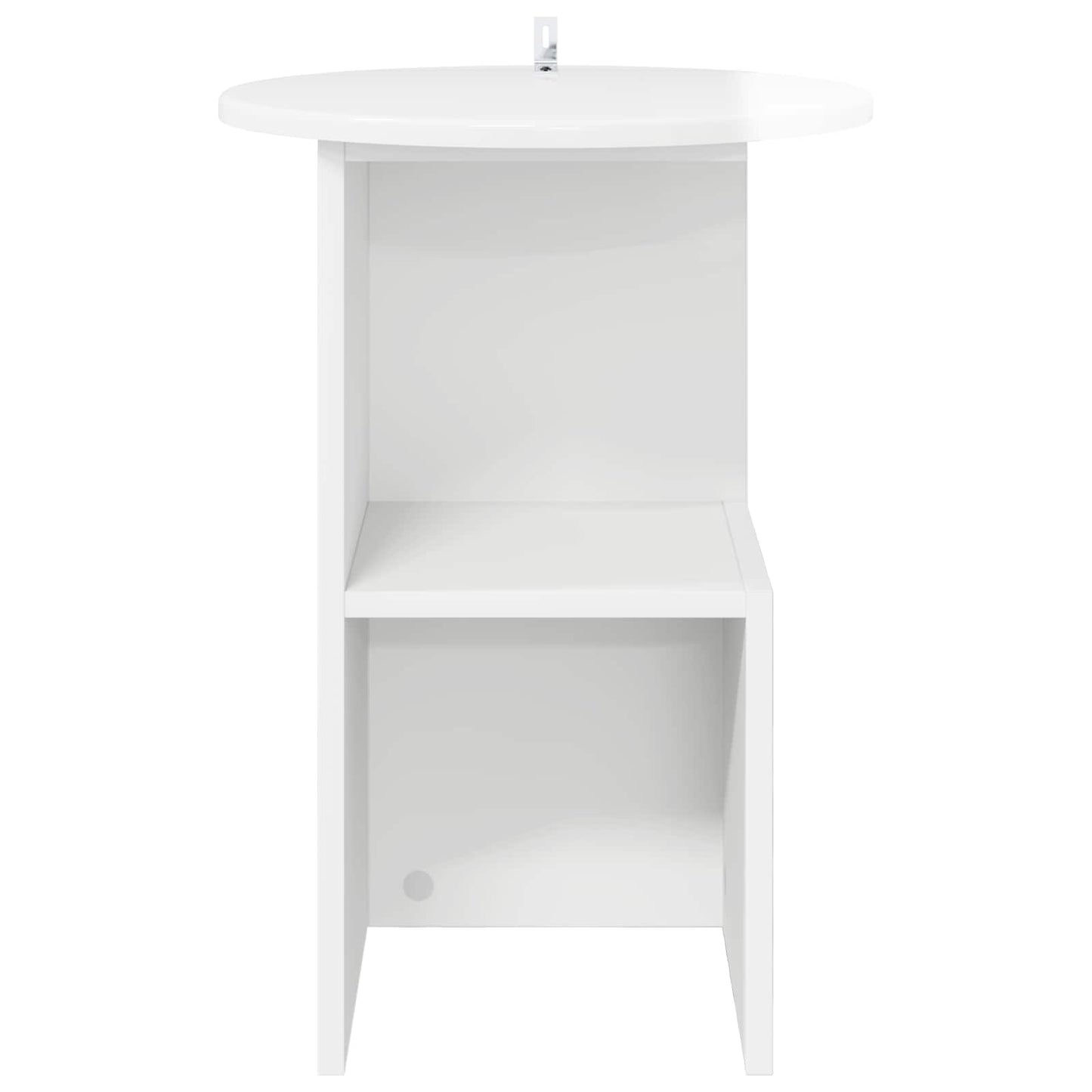 Sidebord Hvid højglans Ø 39,5 x 55 cm Konstrueret træ