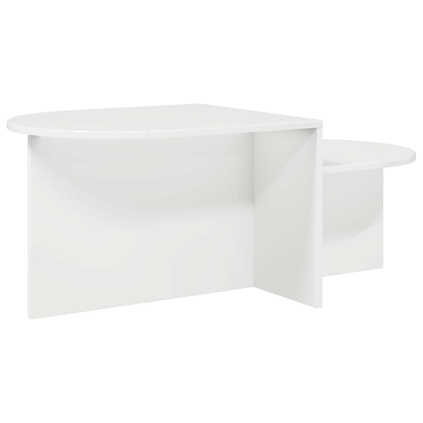 Sofabord Hvid højglans 100 x 50 x 40 cm Konstrueret træ