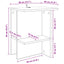 Sofabord 2 pcs Hvid 40 x 30 x 49 cm Konstrueret træ