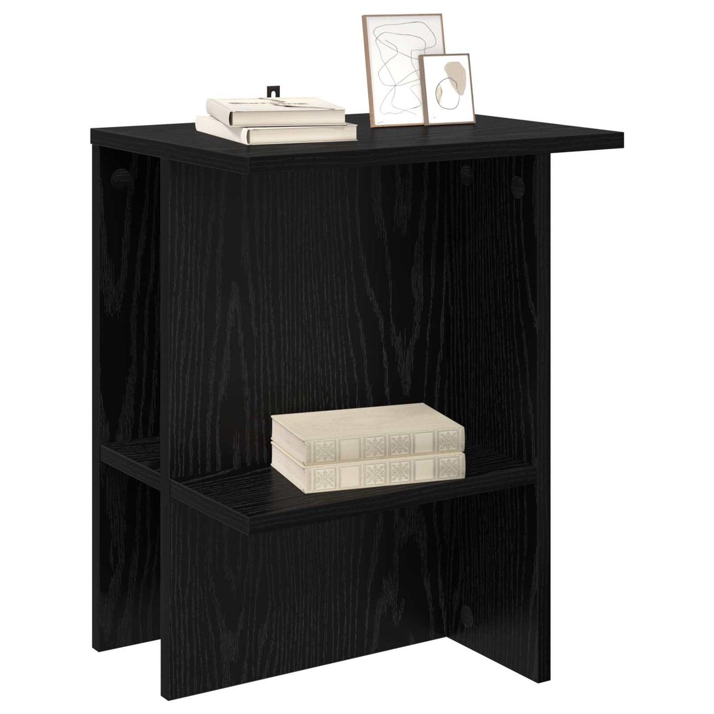 Sofabord Sort eg 40 x 30 x 49 cm Konstrueret træ