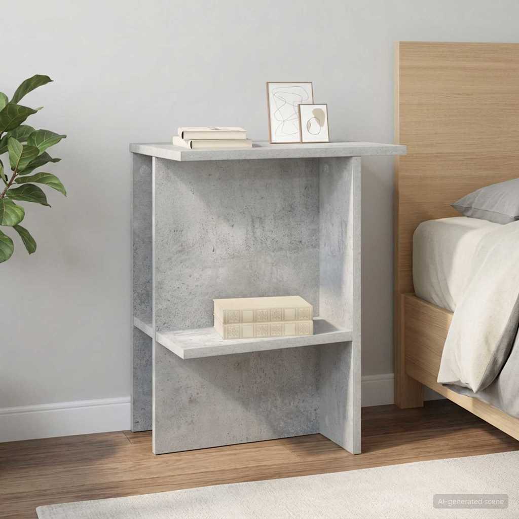 Sofabord 2 pcs Betongrå 40 x 30 x 49 cm Konstrueret træ