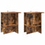 Sofabord 2 pcs Røget eg 40 x 30 x 49 cm Konstrueret træ