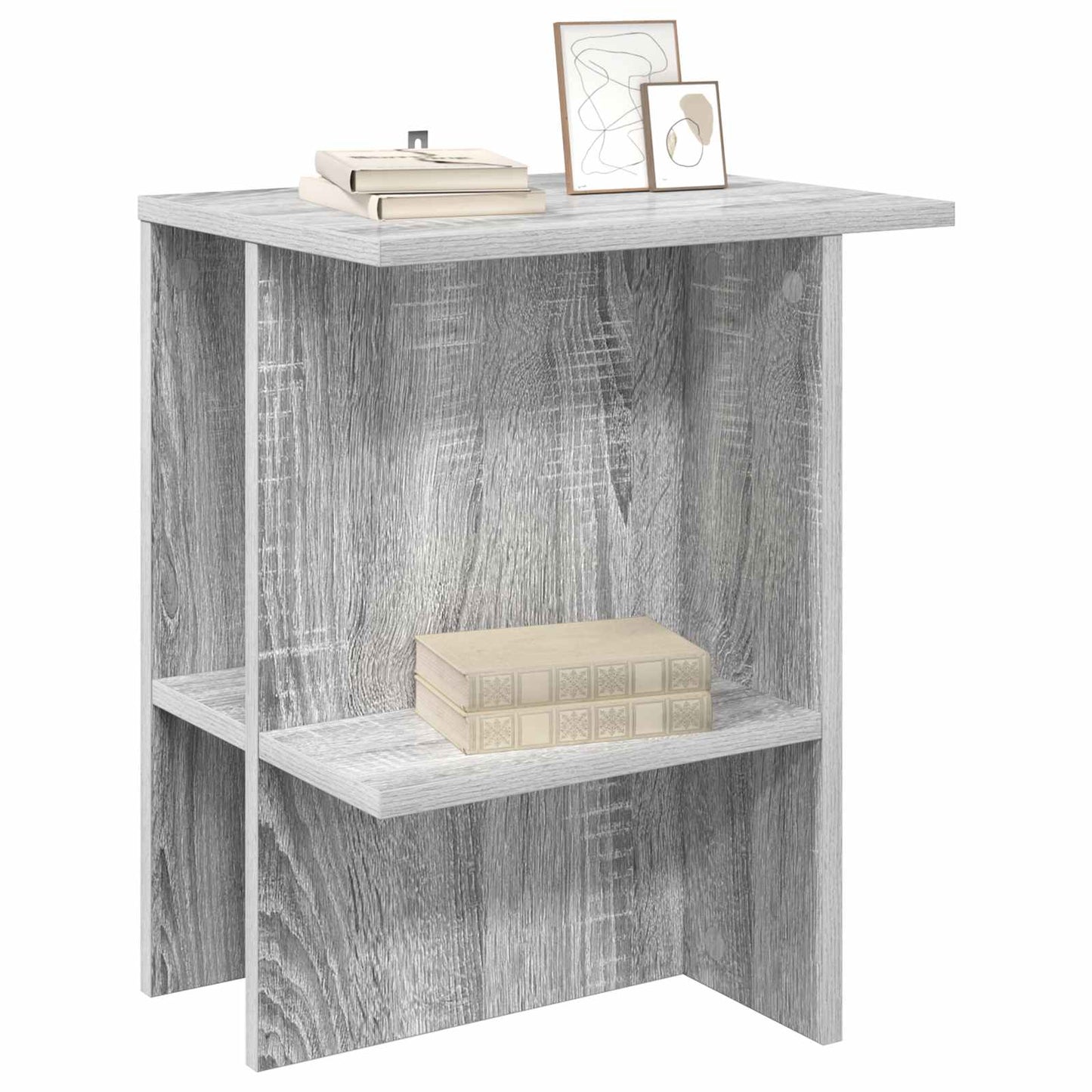 Sofabord 2 pcs Grå sonoma-eg 40 x 30 x 49 cm Konstrueret træ