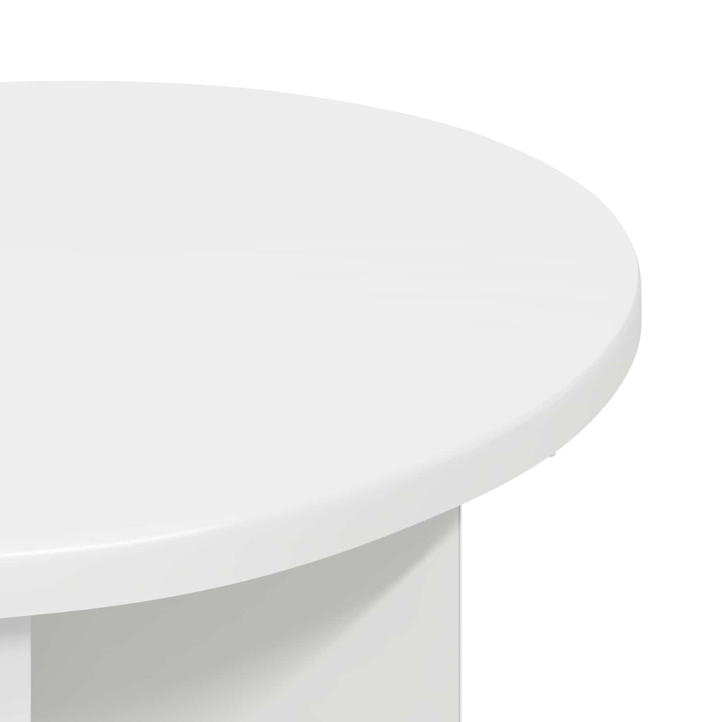 Sidebord med opbevaring Hvid Ø 39 x 38 cm Konstrueret træ