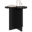 Sidebord med opbevaring Sort eg Ø 39 x 38 cm Konstrueret træ