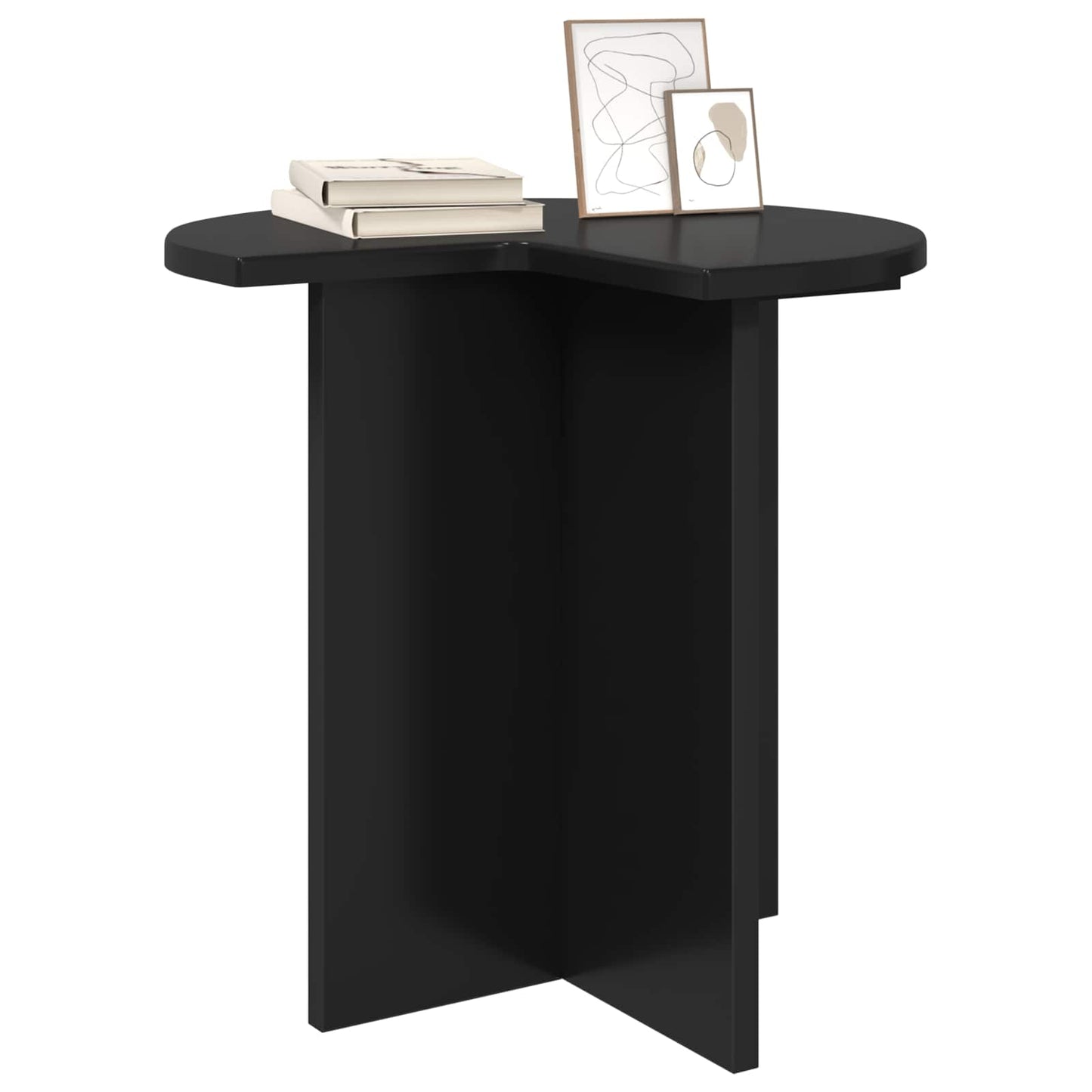 Sidebord 2 pcs Sort eg Ø 39 x 38 cm Konstrueret træ