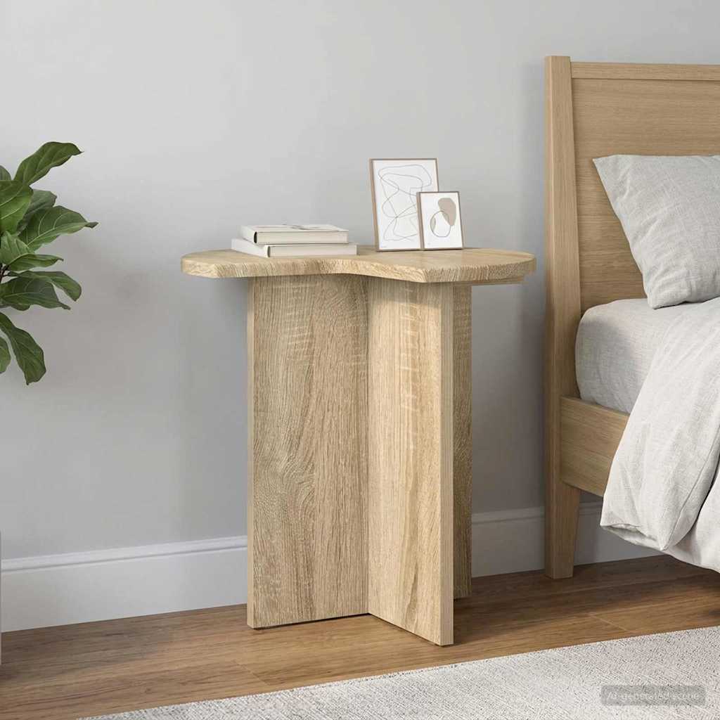 Sidebord 2 pcs Sonoma-eg Ø 39 x 38 cm Konstrueret træ
