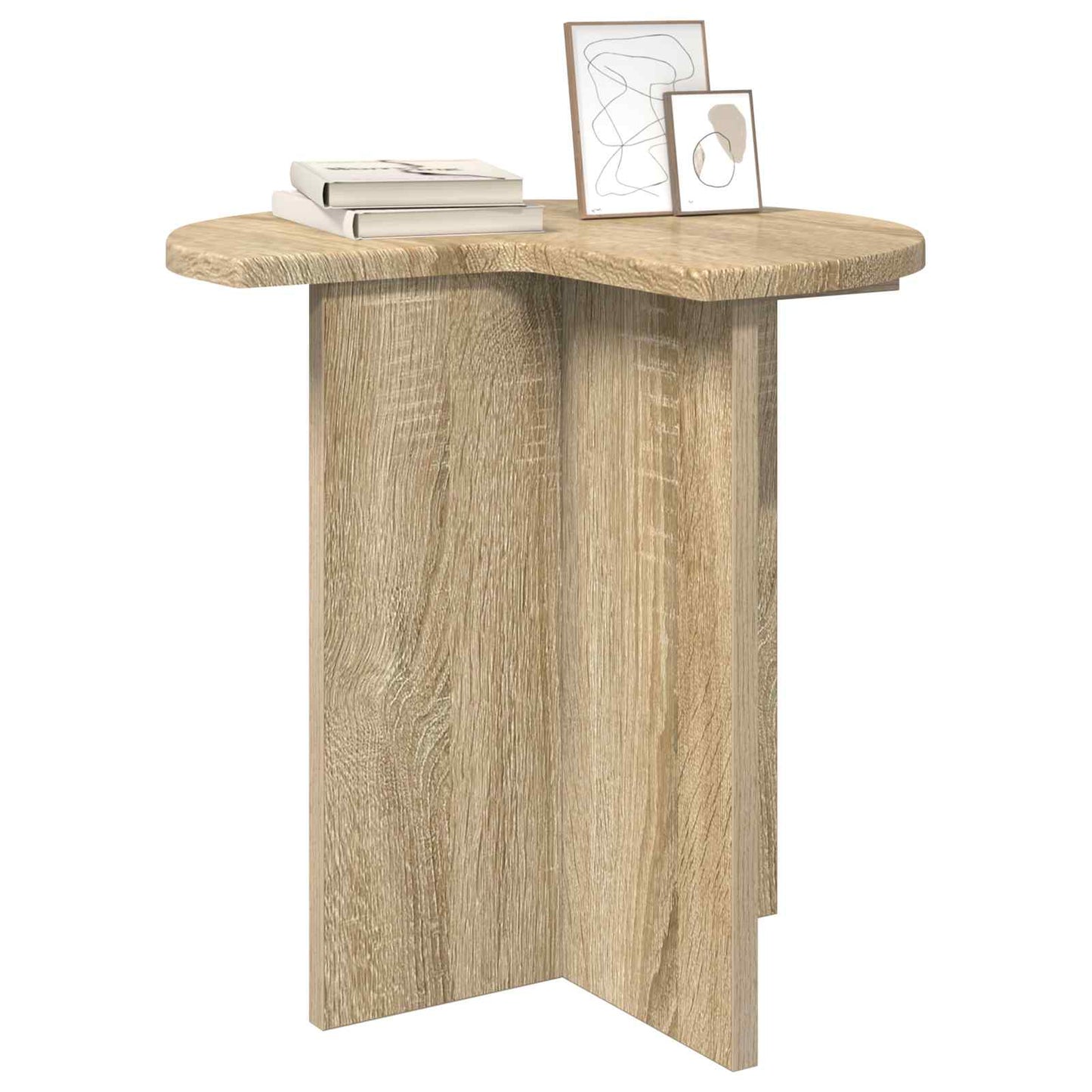 Sidebord med opbevaring Sonoma-eg Ø 39 x 38 cm Konstrueret træ