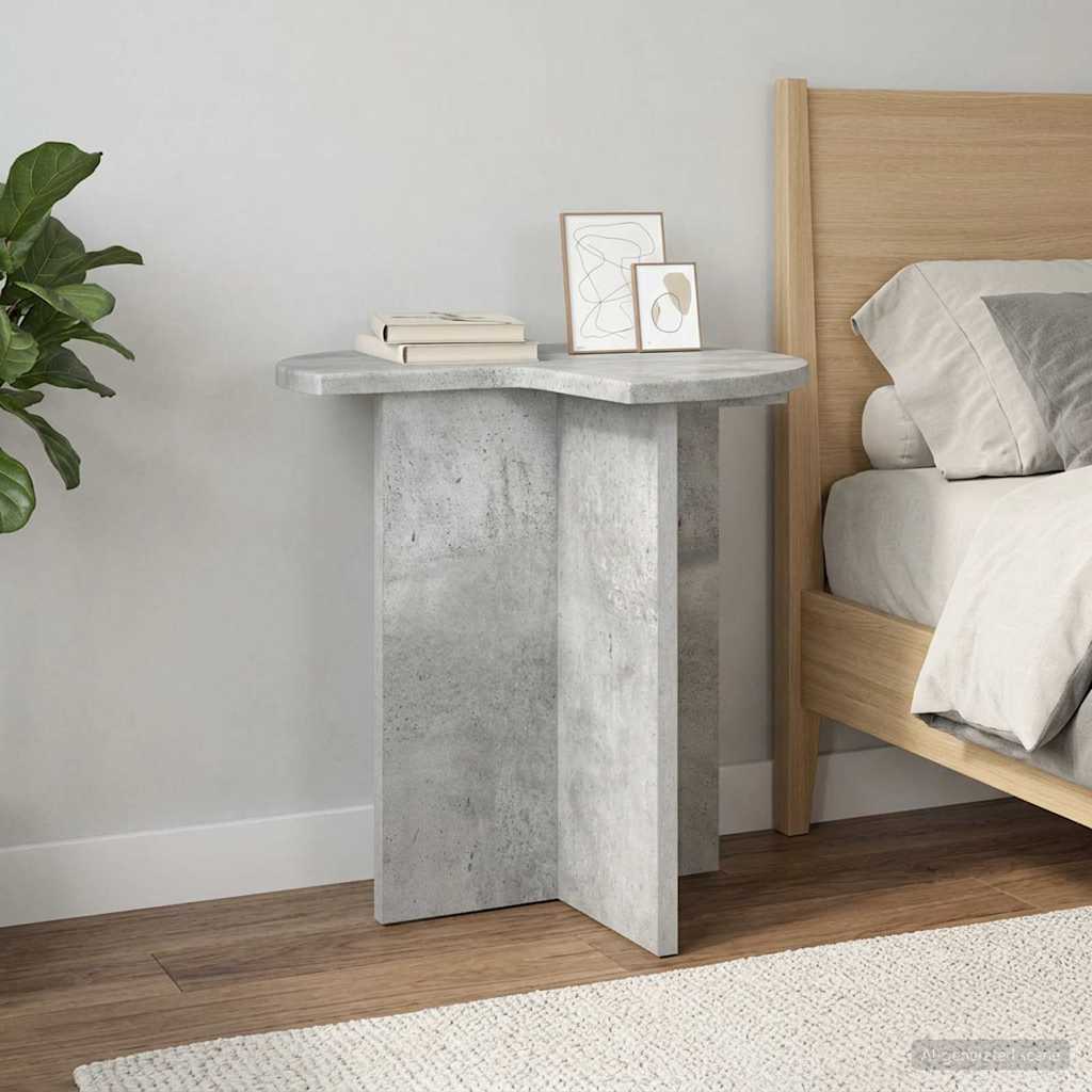Sidebord 2 pcs Betongrå Ø 39 x 38 cm Konstrueret træ