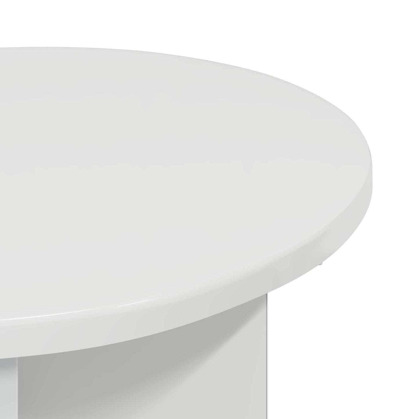 Sidebord 2 pcs Hvid højglans Ø 39 x 38 cm Konstrueret træ
