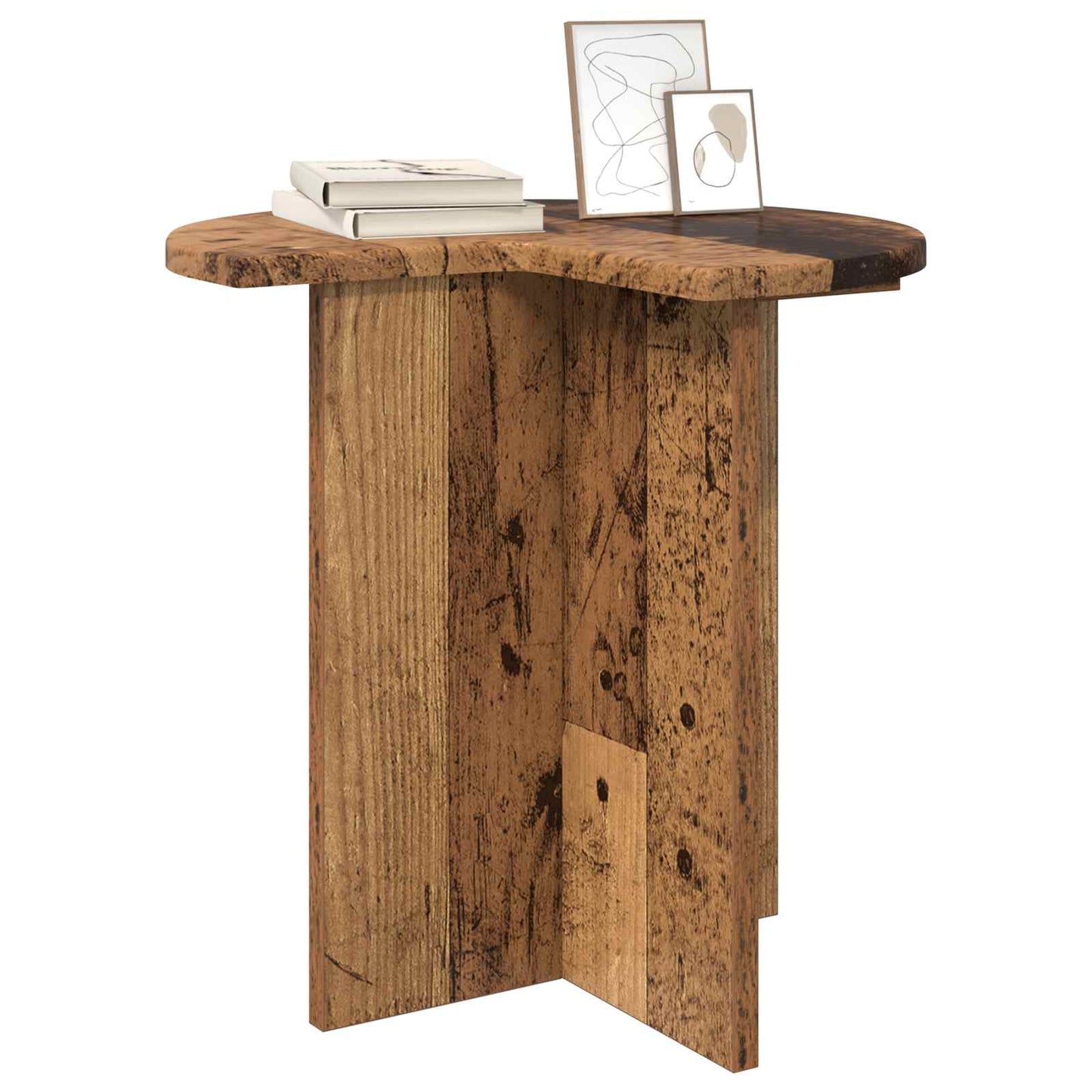 Sidebord 2 pcs Gammelt træ Ø 39 x 38 cm Konstrueret træ