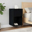 Sengeskab 2 stk. Sort eg 29 x 31,5 x 49 cm Konstrueret træ