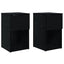 Sengeskab 2 pcs Sort eg 29 x 31,5 x 49 cm Konstrueret træ