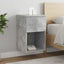 Sengeskab 2 pcs Betongrå 29 x 31,5 x 49 cm Konstrueret træ