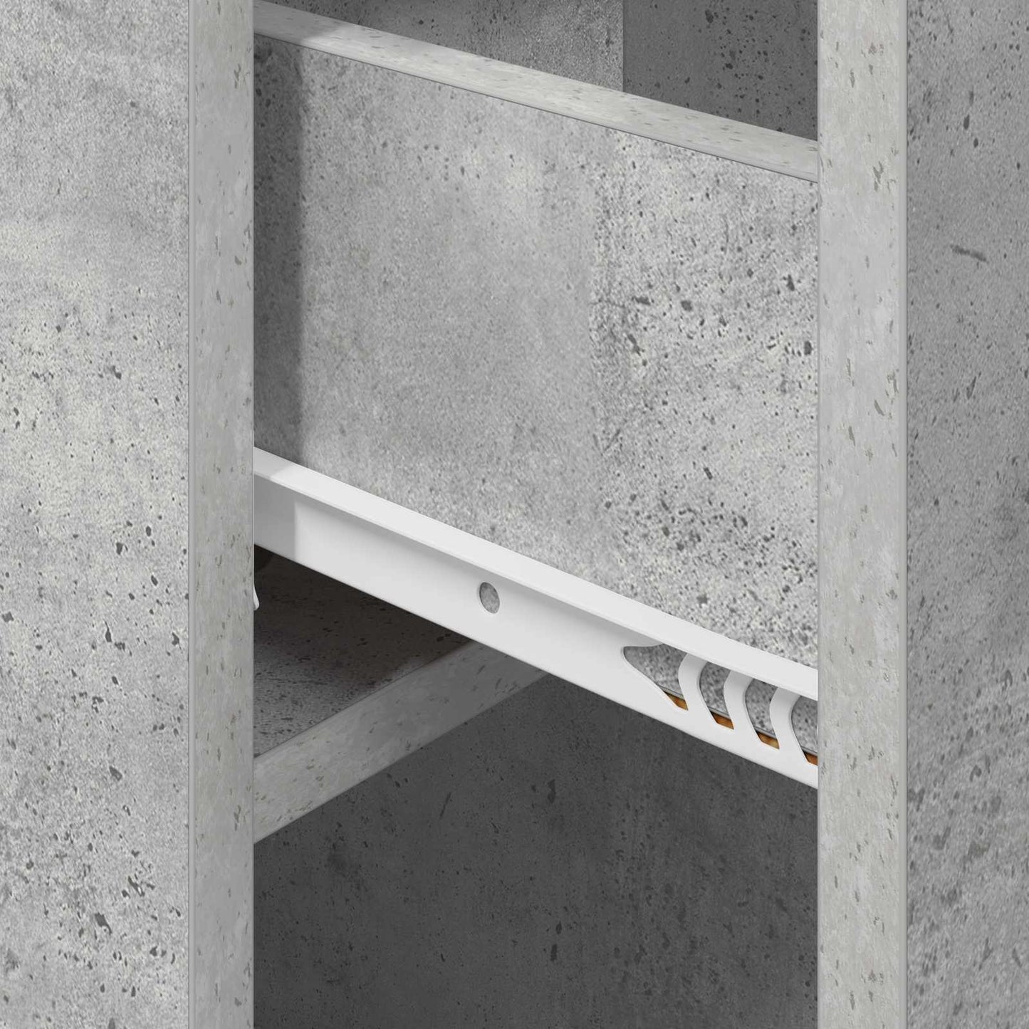 Sengeskab 2 pcs Betongrå 29 x 31,5 x 49 cm Konstrueret træ