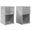 Sengeskab 2 pcs Betongrå 29 x 31,5 x 49 cm Konstrueret træ