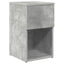 Sengeskab 2 pcs Betongrå 29 x 31,5 x 49 cm Konstrueret træ