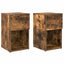 Sengeskab 2 pcs Røget eg 29 x 31,5 x 49 cm Konstrueret træ