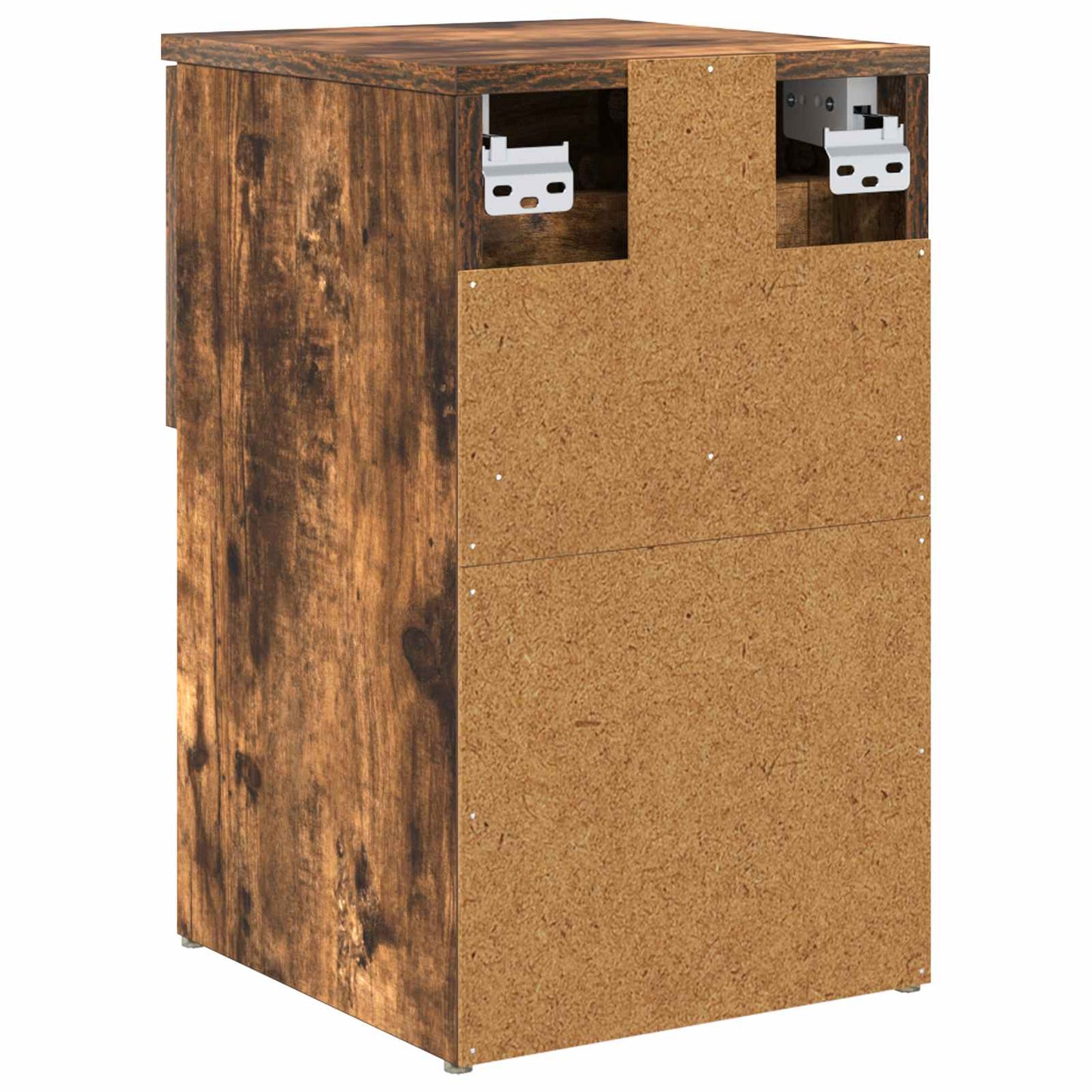 Sengeskab 2 pcs Røget eg 29 x 31,5 x 49 cm Konstrueret træ