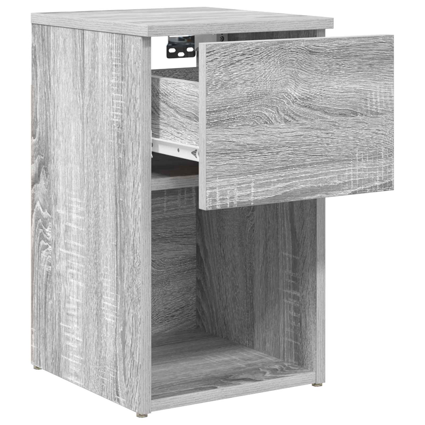 Sengeskab 2 pcs Grå sonoma-eg 29 x 31,5 x 49 cm Konstrueret træ