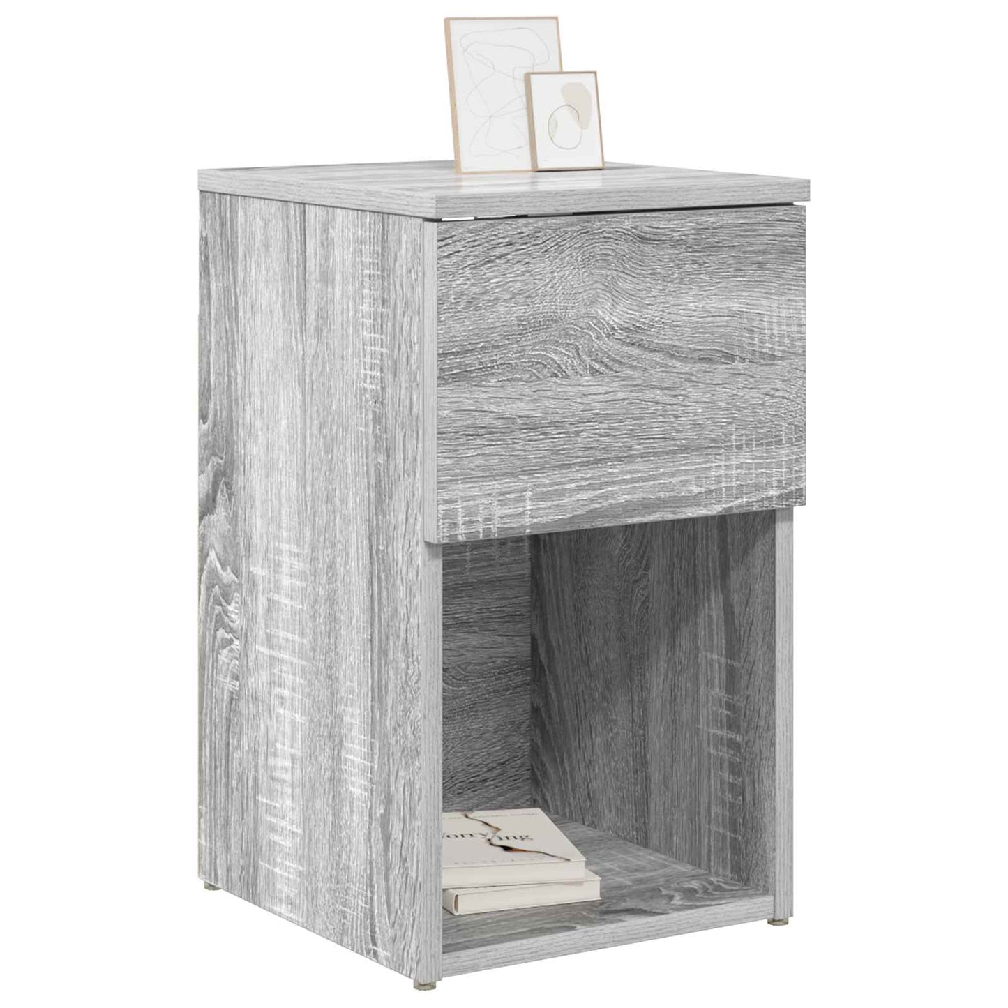 Sengeskab 2 pcs Grå sonoma-eg 29 x 31,5 x 49 cm Konstrueret træ