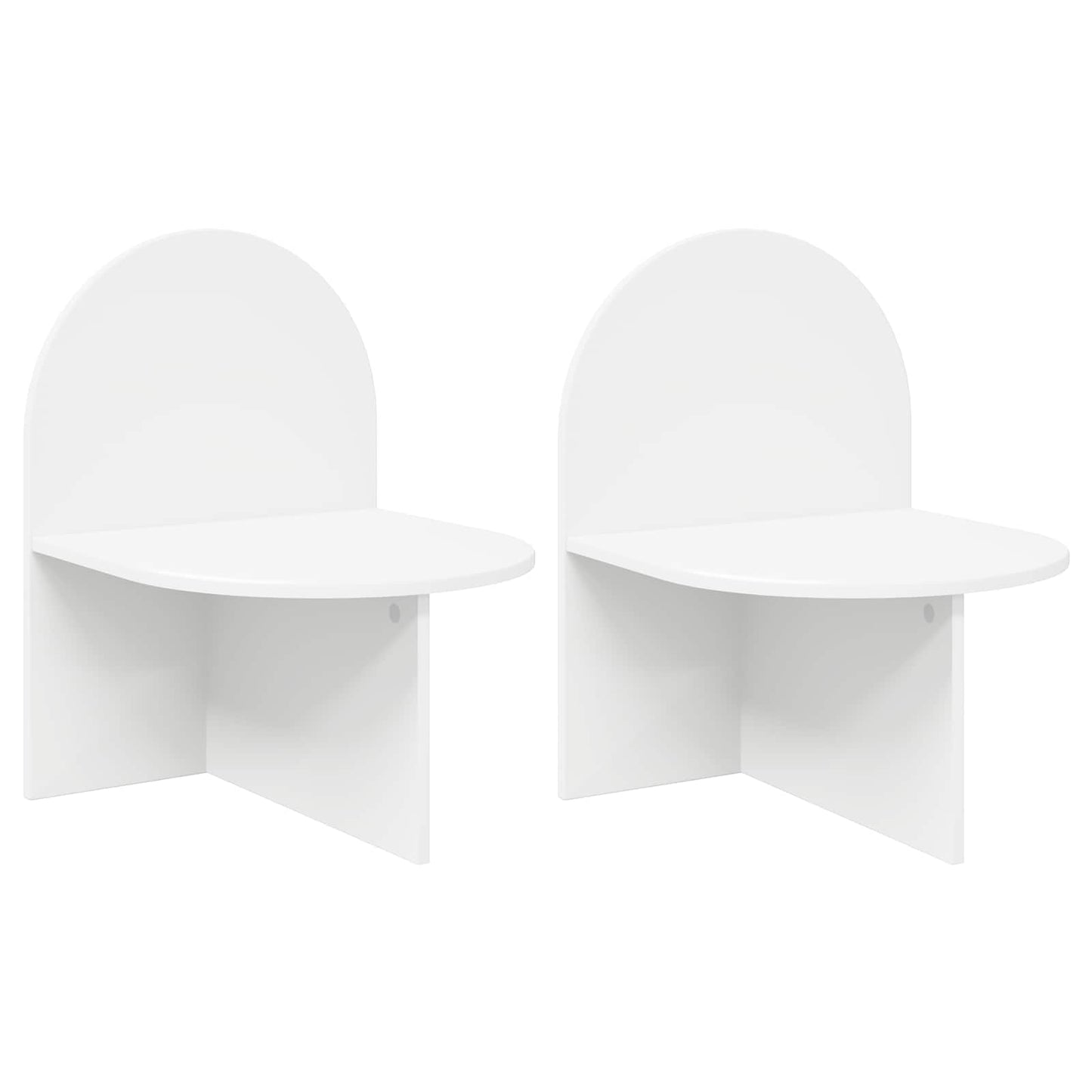 Sengebord 2 pcs Hvid 48 x 49 x 65 cm Konstrueret træ