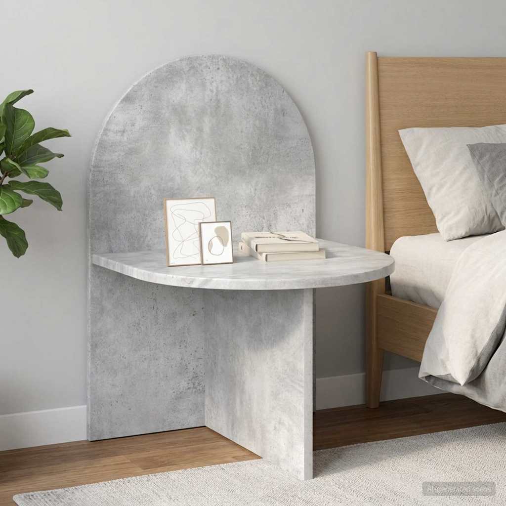 Sengebord 2 pcs Betongrå 48 x 49 x 65 cm Konstrueret træ billede