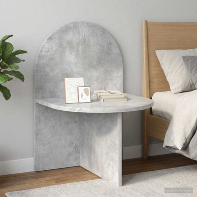 Sengebord 2 pcs Betongrå 48 x 49 x 65 cm Konstrueret træ