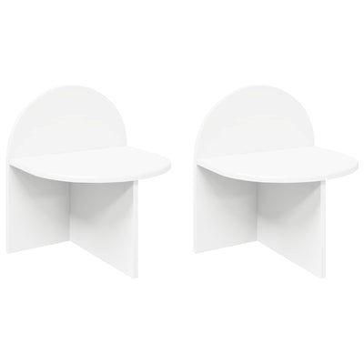 Sengebord 2 pcs Hvid 40 x 35,5 x 45,5 cm Konstrueret træ