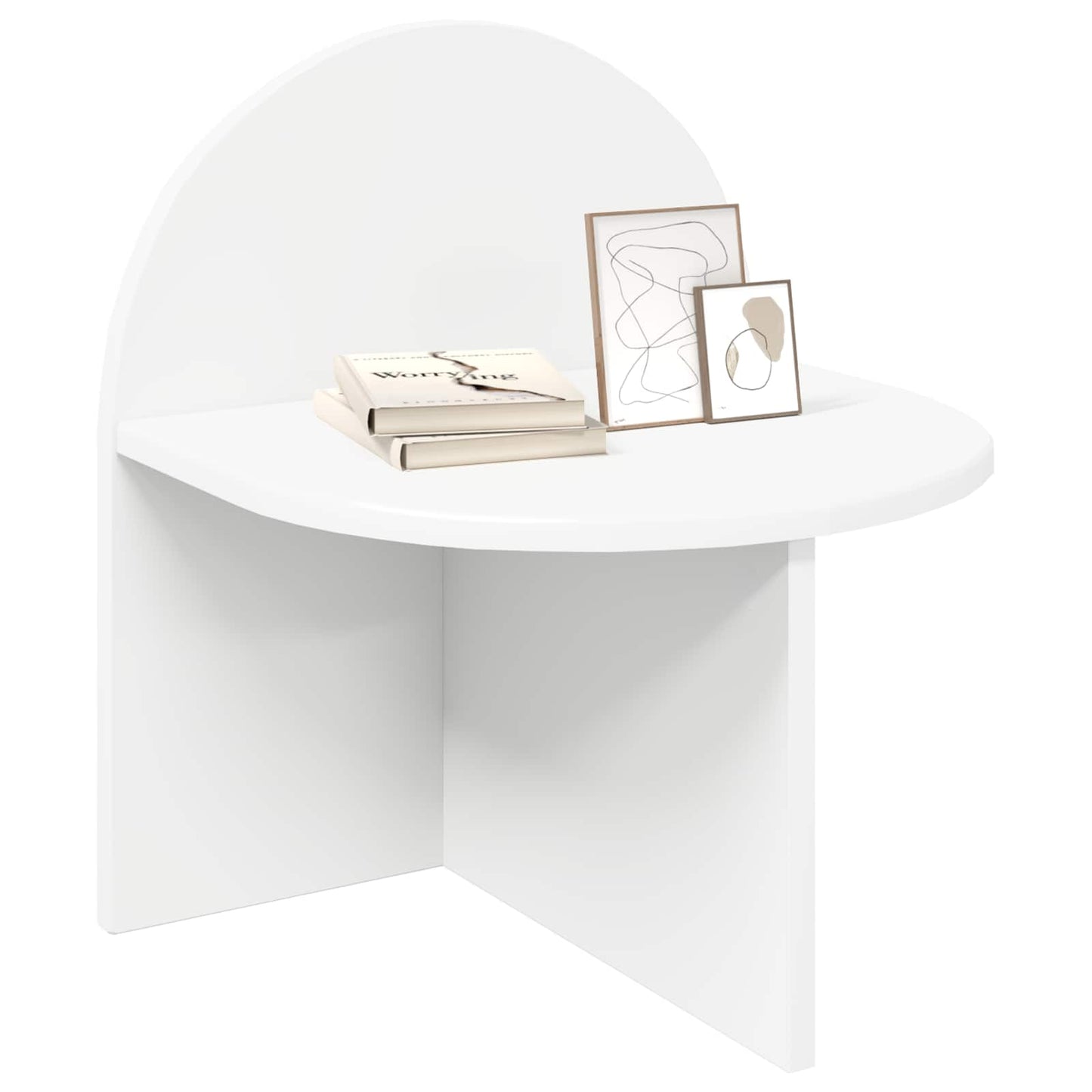 Sengebord 2 pcs Hvid 40 x 35,5 x 45,5 cm Konstrueret træ