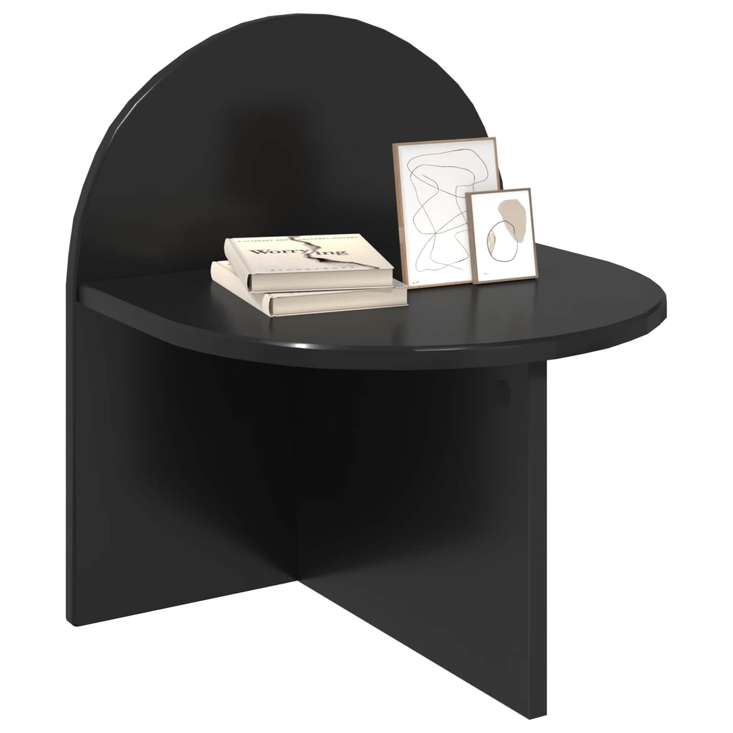 Sengebord 2 pcs Sort eg 40 x 35,5 x 45,5 cm Konstrueret træ