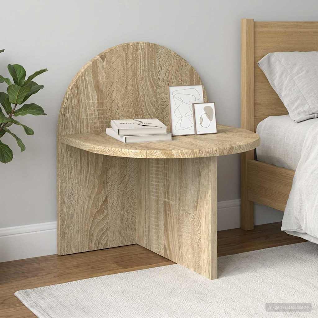 Sengebord 2 pcs Sonoma-eg 40 x 35,5 x 45,5 cm Konstrueret træ billede