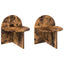 Sengebord 2 pcs Røget eg 40 x 35,5 x 45,5 cm Konstrueret træ