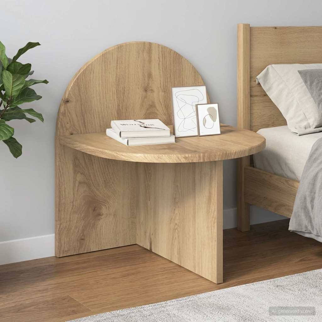 Sengebord Artisan-eg 40 x 35,5 x 45,5 cm Konstrueret træ billede