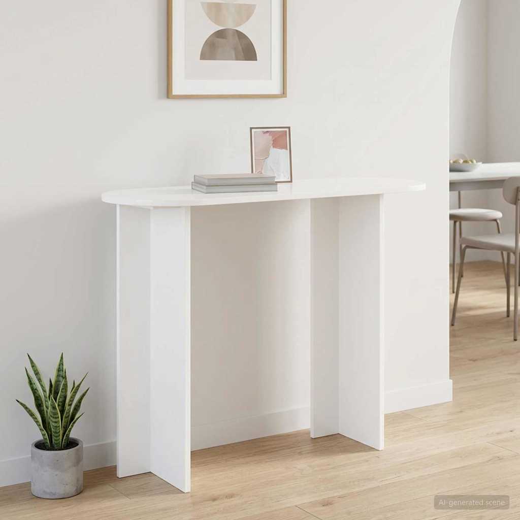 Konsolbord Hvid 100 x 39,5 x 75 cm Konstrueret træ billede