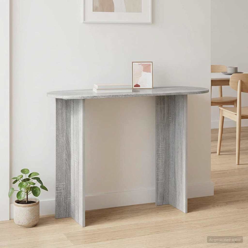 Konsolbord Grå sonoma-eg 100 x 39,5 x 75 cm Konstrueret træ billede