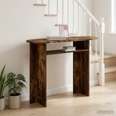 Konsolbord Røget eg 100 x 39,5 x 75 cm Konstrueret træ
