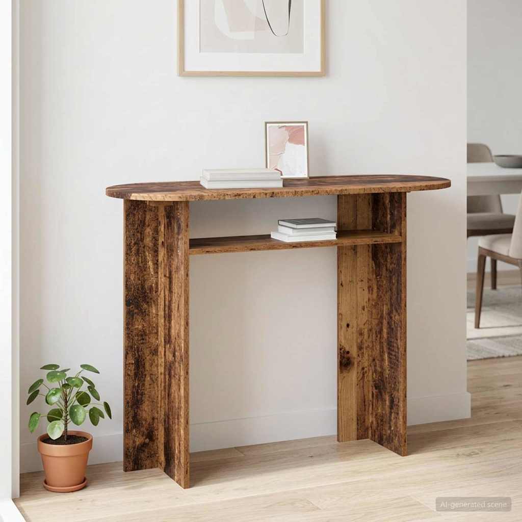 Konsolbord Gammelt træ 100 x 39,5 x 75 cm Konstrueret træ billede