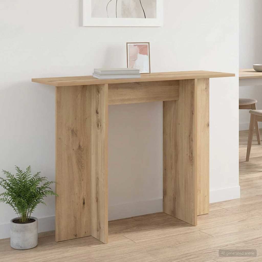 Konsolbord Artisan-eg 100 x 30 x 75 cm Konstrueret træ billede