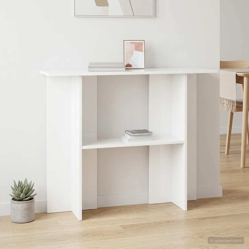 Konsolbord Hvid 100 x 30 x 75 cm Konstrueret træ billede