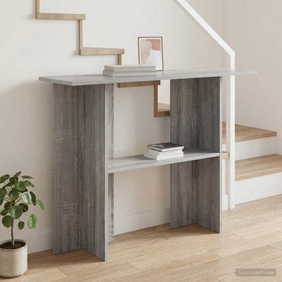 Konsolbord Grå sonoma-eg 100 x 30 x 75 cm Konstrueret træ