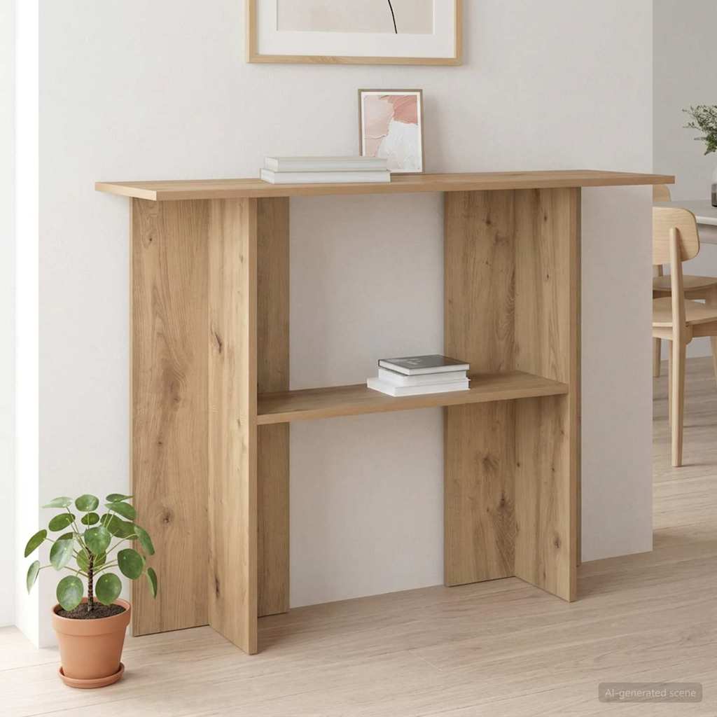 Konsolbord Artisan-eg 100 x 30 x 75 cm Konstrueret træ billede