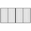 Hundedør 2 Panels Sort 100 x 100 cm Galvaniseret stål