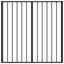 Hundedør 2 Panels Sort 100 x 100 cm Galvaniseret stål