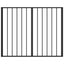 Hundedør 2 pcs Sort 100 x 80 cm Galvaniseret stål