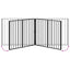 Hundedør 2 pcs Sort 100 x 80 cm Galvaniseret stål