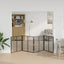 Hundedør 4 pcs Sort 100 x 80 cm Galvaniseret stål